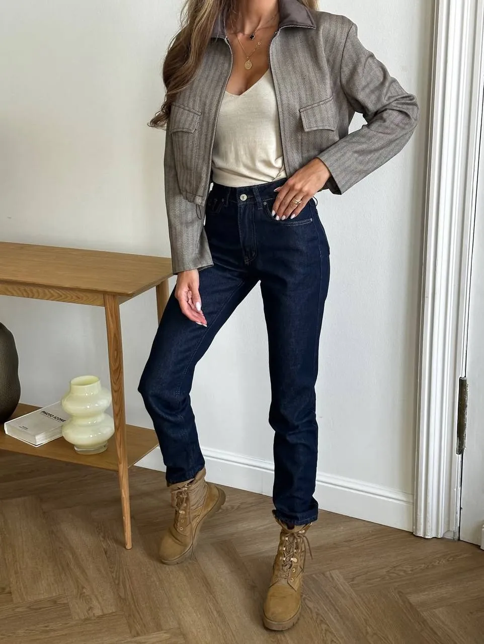 Bomber jacket with drawstring 3