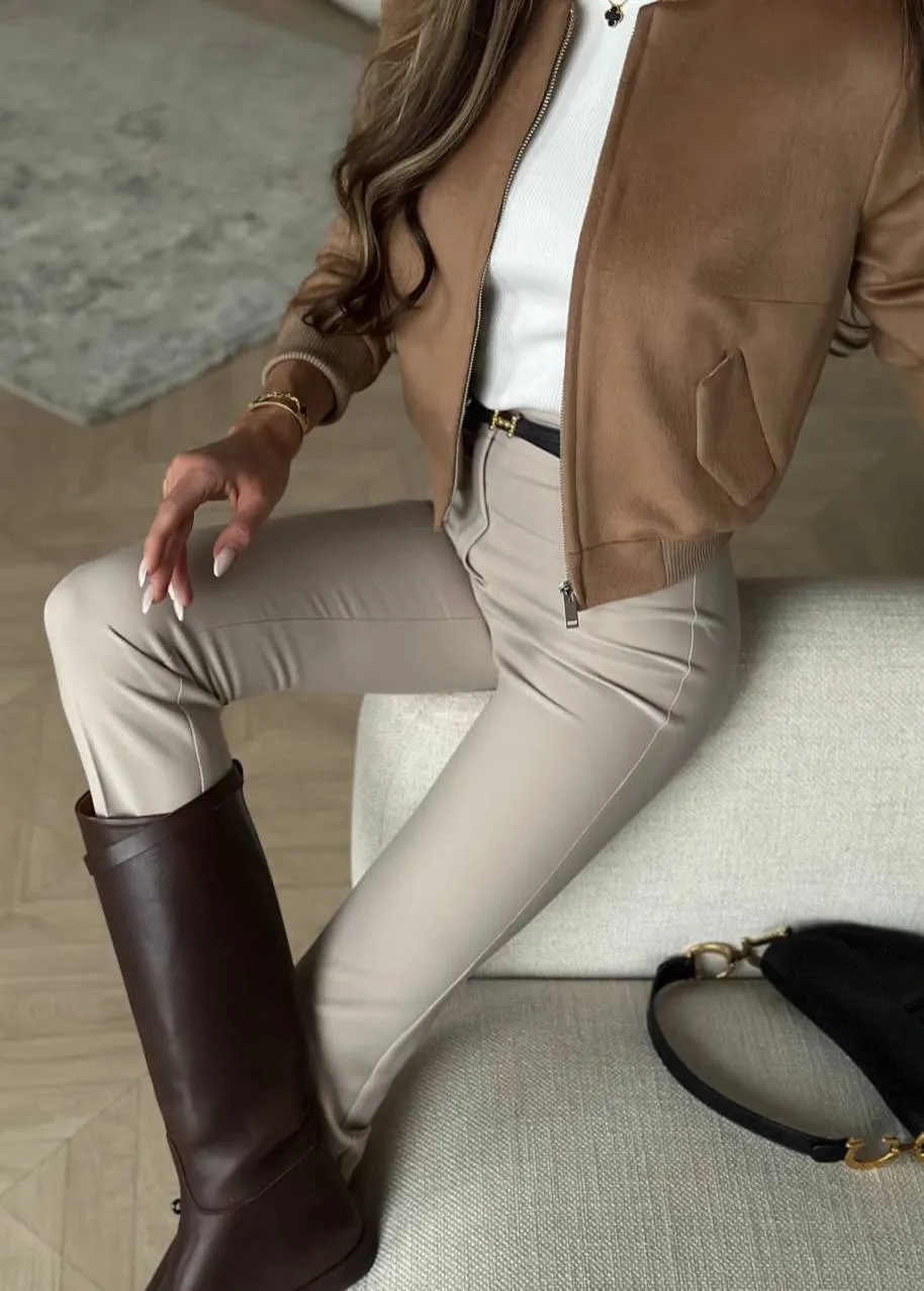 Bomber jacket made of coat fabric 1